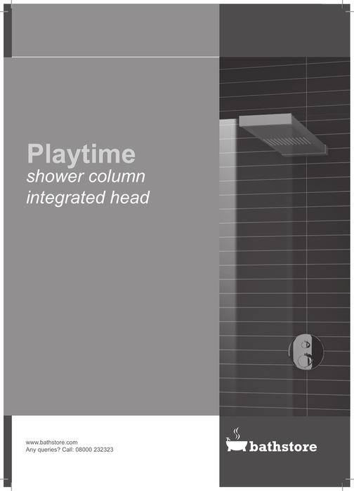 Playtime 800mm Walk-Through Shower With Integrated Shower Head