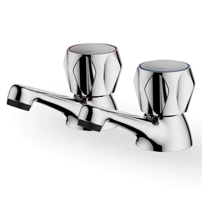 Talisker Classic Bath Pillar Taps - Chrome