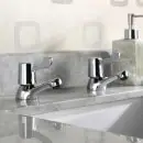 Talisker Lever Bath Pillar Taps - Chrome