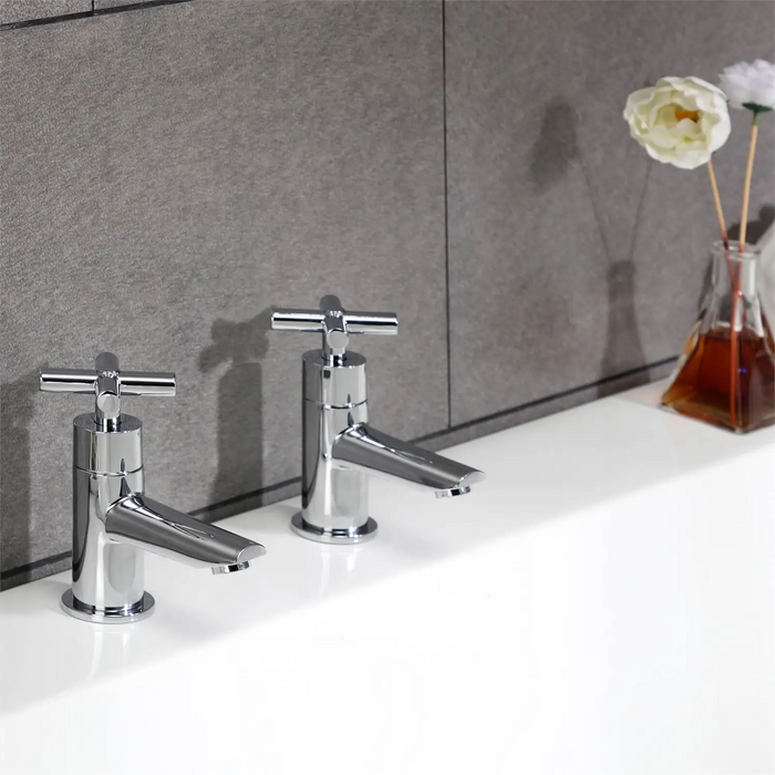Colwith Bath Pillar Taps - Chrome