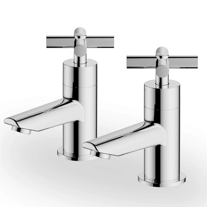 Colwith Bath Pillar Taps - Chrome