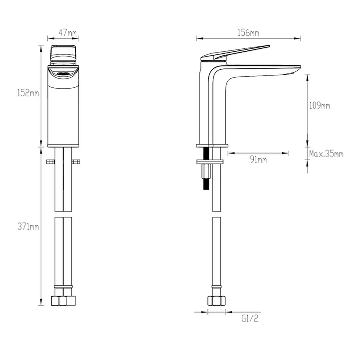 Aero Mono Basin Mixer Tap - Chrome