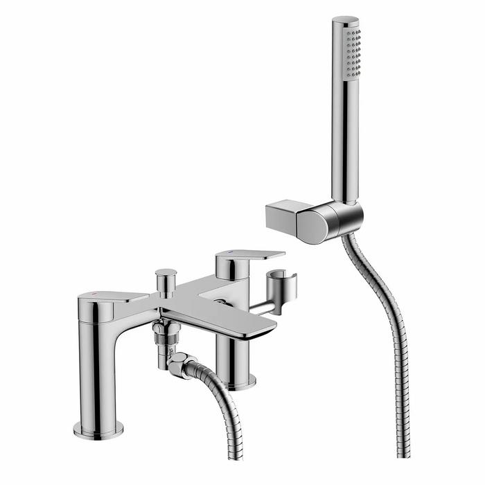 Aero Deck Mounted Bath Shower Mixer Tap - Chrome