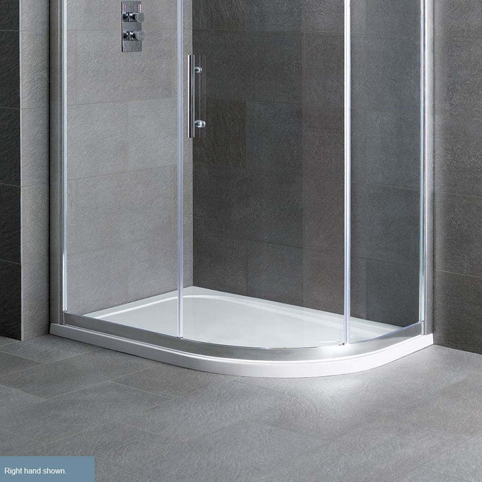 Volente Offset Quadrant Shower Tray 1100mm - Select Size