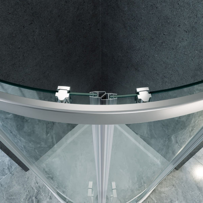 Elle 1000 x 900mm Reversible Offset Shower Enclosure 8mm Easy Clean Nano Glass Shower Cubicle