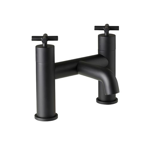 Noir Solex Crosshead Bath Filler Mixer Tap - Matt Black - JTP