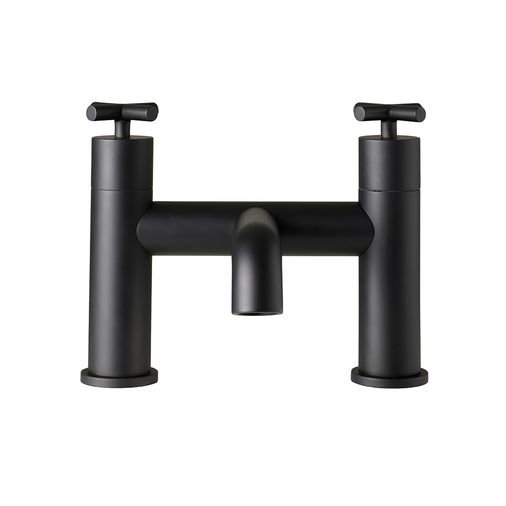 Noir Solex Crosshead Bath Filler Mixer Tap - Matt Black - JTP