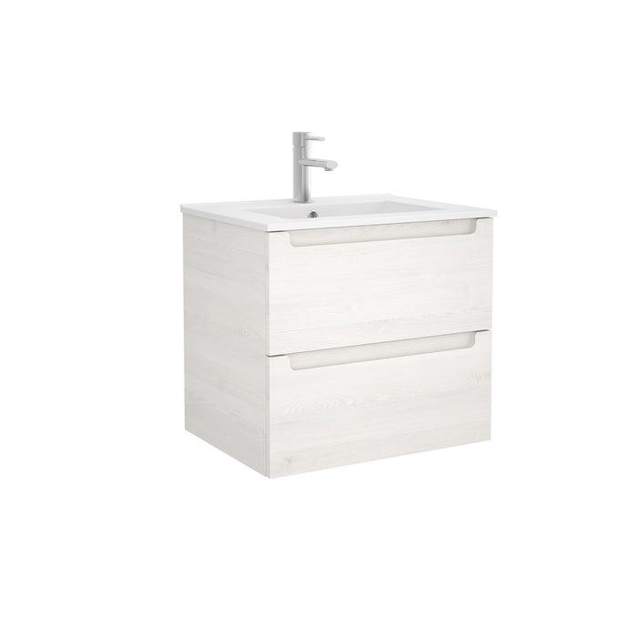 Monterrey Vanity Basin Unit 600 2 Metallic Drawers - Choose Colour