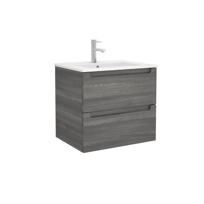 Monterrey Vanity Basin Unit 600 2 Metallic Drawers - Choose Colour