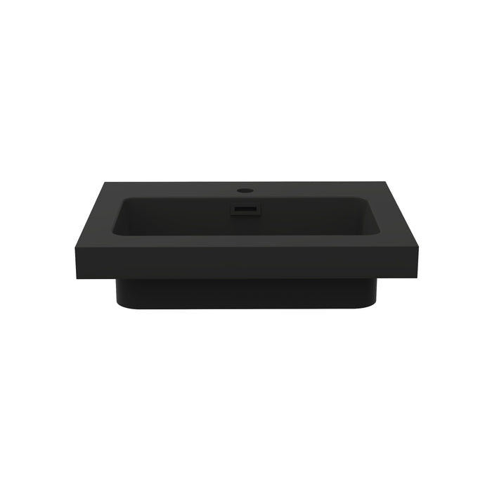 Monocolor Matt Black Resin Basin 600mm