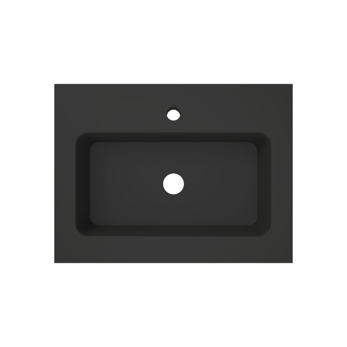 Monocolor Matt Black Resin Basin 600mm