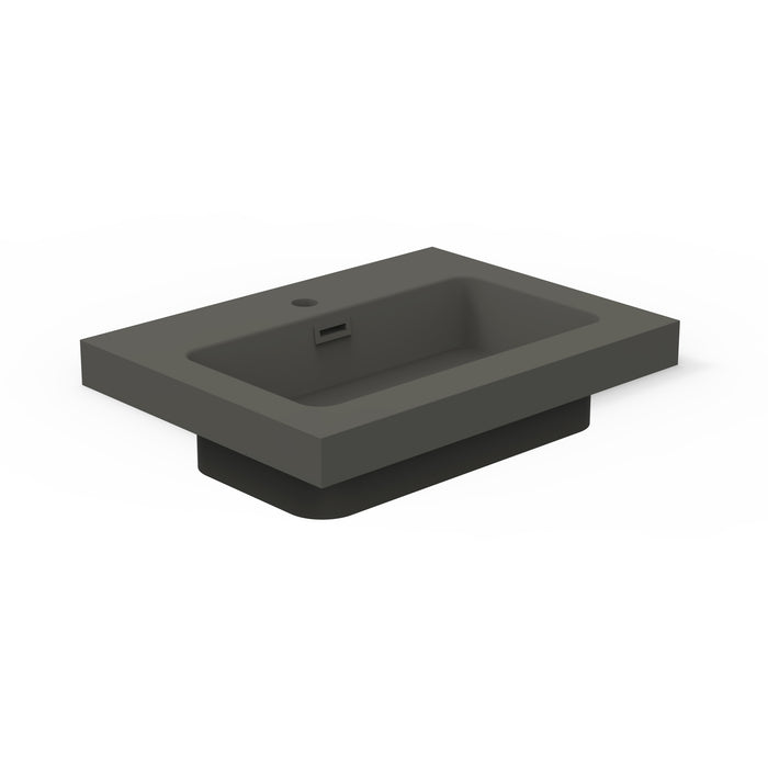 Monocolor Matt Grey Resin Basin 600mm