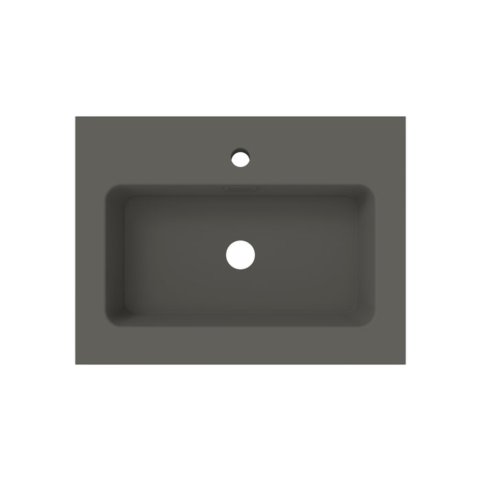 Monocolor Matt Grey Resin Basin 600mm