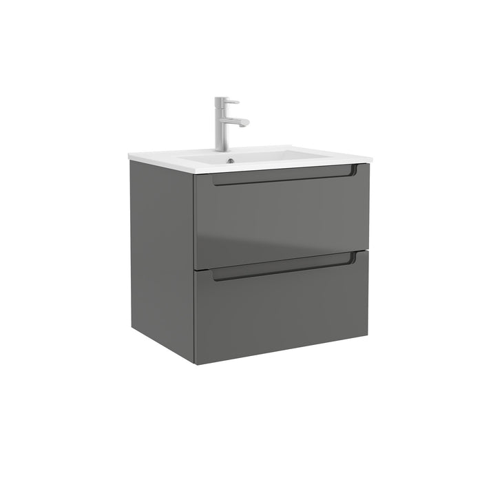 Monterrey Vanity Basin Unit 600 2 Metallic Drawers - Choose Colour
