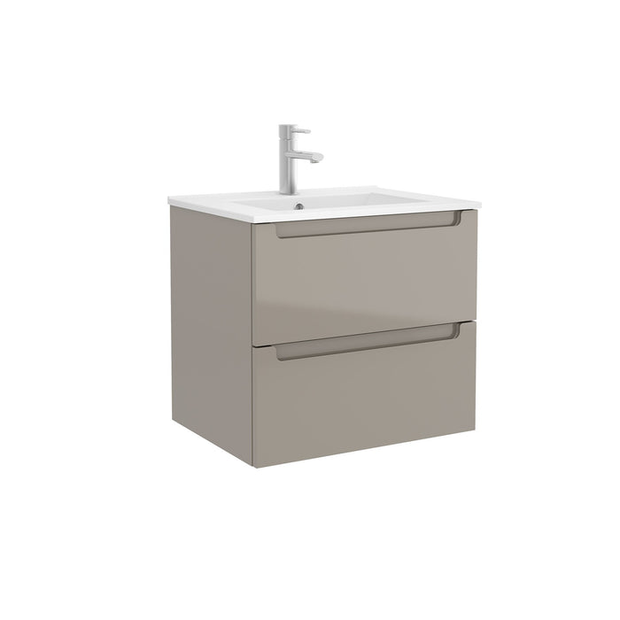 Monterrey Vanity Basin Unit 600 2 Metallic Drawers - Choose Colour