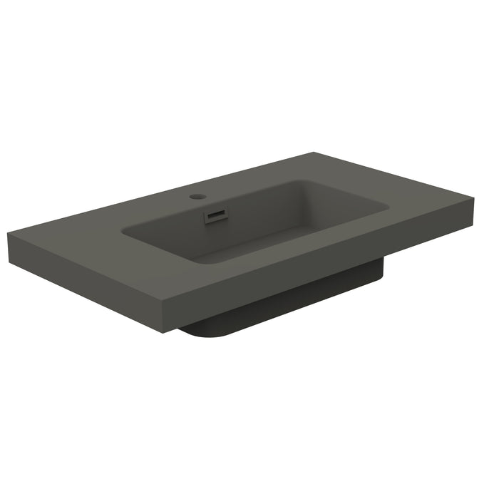 Monocolor Matt Grey Resin Basin 800mm