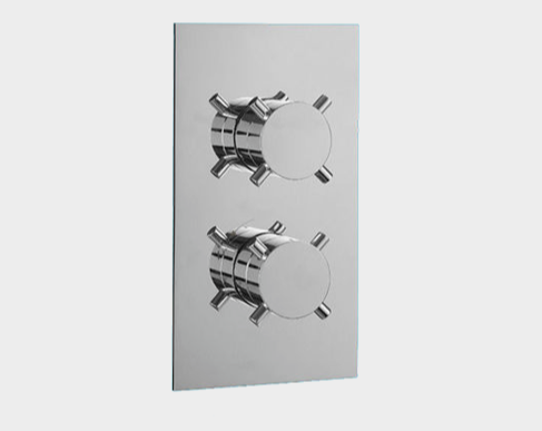 Crosswater Quatra Shower Valve inc. Handles & Plate Chrome