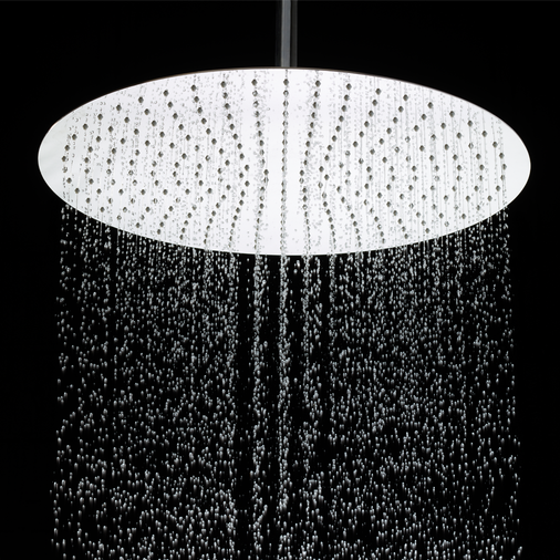Piano 300mm Round Shower Head (With Long Wall Arm)