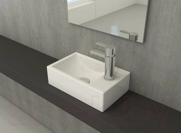 Mini Wall Hung Washbasin, Left Taphole