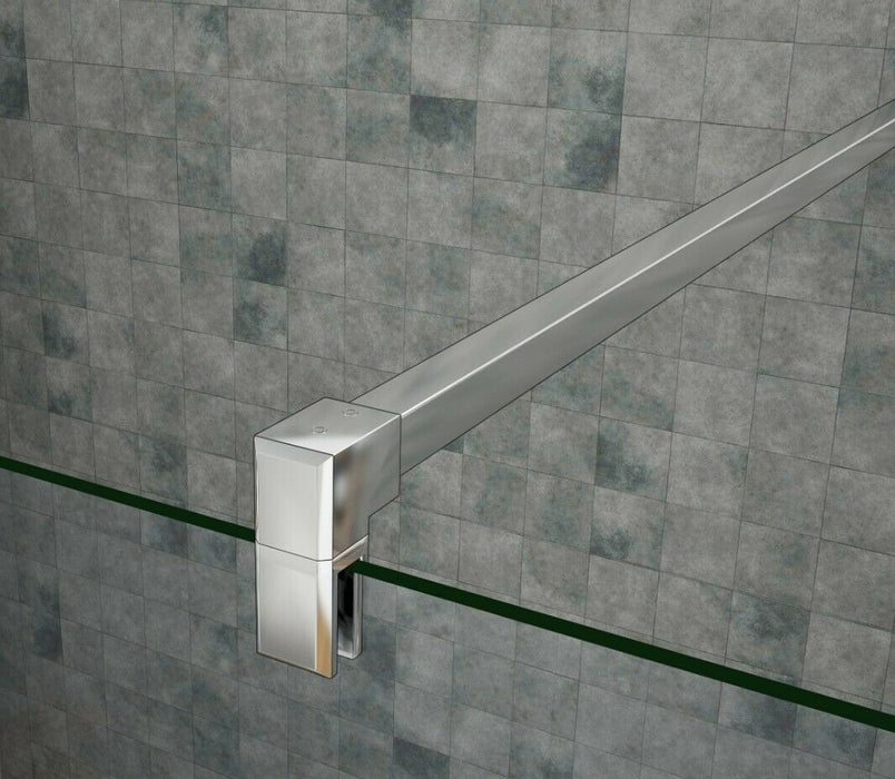 Elle 1200mm Walk-In Shower Panel Wetroom 8mm Easy Clean Nano Glass Shower Screen
