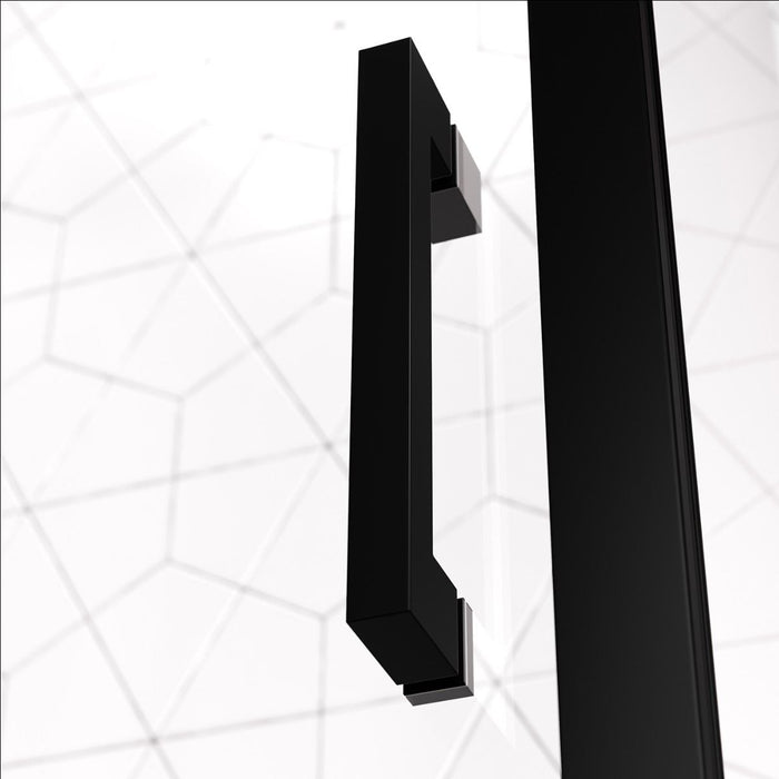 Optim Noir 8mm Matt Black Sliding Shower Enclosure - 1400 x 900mm