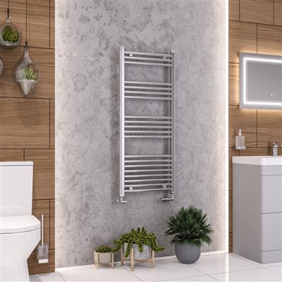 Wendover Chrome Straight Multi Towel Rail 1200 x 500mm
