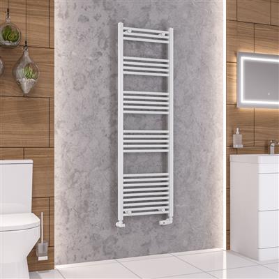 Wendover Gloss White Straight Ladder Towel Rail 1600 x 500mm
