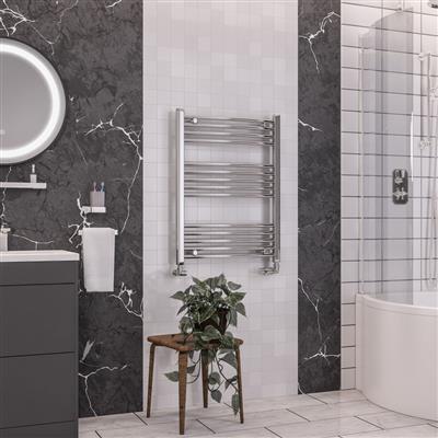 Wendover Chrome Curved Multi Towel Rail 800 x 600mm