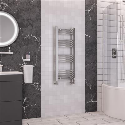 Wendover Chrome Curved Multi Towel Rail 1000 x 500mm