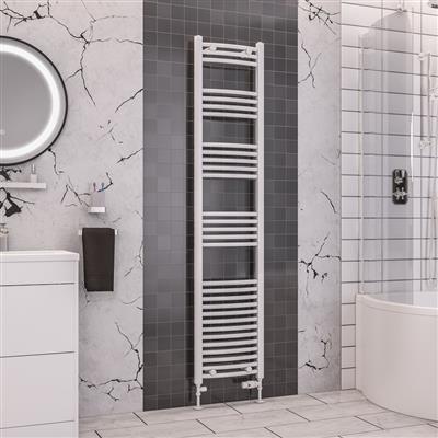 Wendover Gloss White Curved Ladder Towel Rail 1800 x 500mm