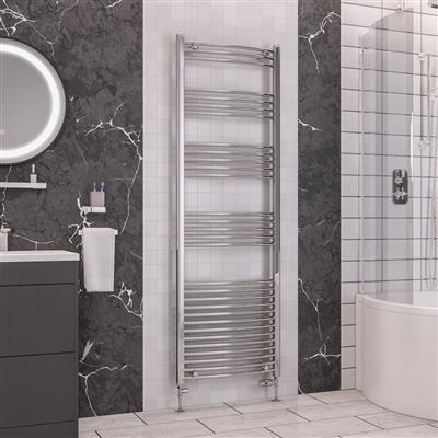 Wendover Chrome Curved Multi Towel Rail 1800 x 600mm
