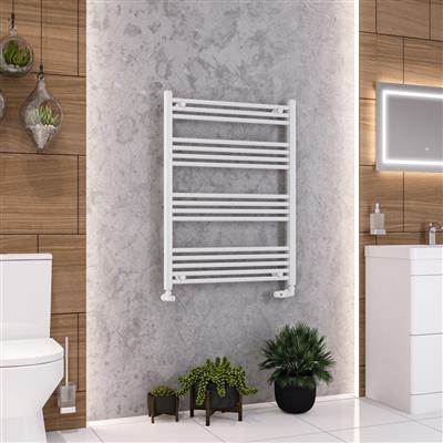 Wendover Gloss White Straight Ladder Towel Rail 1000 x 750mm