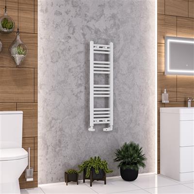 Wendover Gloss White Straight Ladder Towel Rail 1000 x 400mm