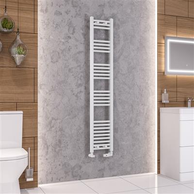 Wendover Gloss White Straight Ladder Towel Rail 1600 x 400mm