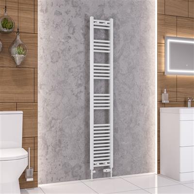 Wendover Gloss White Straight Ladder Towel Rail 1800 x 300mm