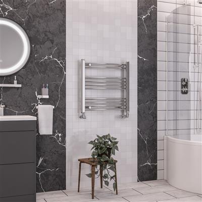 Wendover Chrome Curved Multi Towel Rail 600 x 600mm