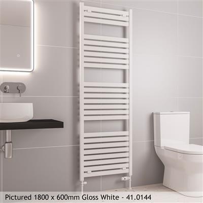 Staverton Gloss White Towel Radiator 1200 x 600mm