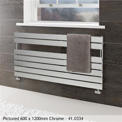 Staverton Chrome Tube on Tube Towel Radiator 1200 x 600mm