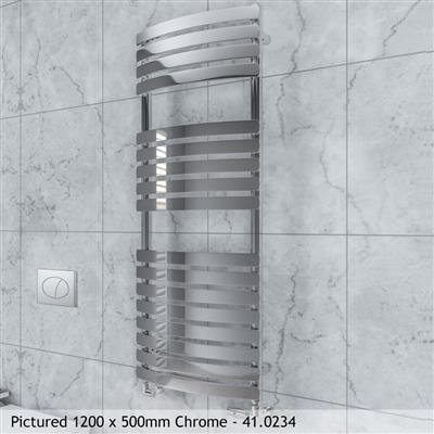 Staverton Chrome Curved Tube on Tube Towel Radiator 1800 x 500mm