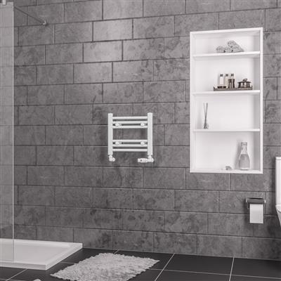 Biava Gloss White Straight Multi-Towel Rail 360 x 400mm