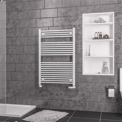 Biava Gloss White Straight Multi-Towel Rail 1118 x 600mm