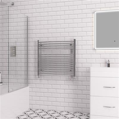 Biava Chrome Curved Multi-Towel Rail 688 x 450mm