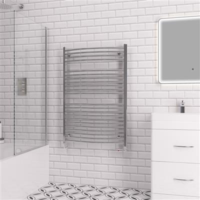 Biava Chrome Curved Multi-Towel Rail 1118 x 750mm