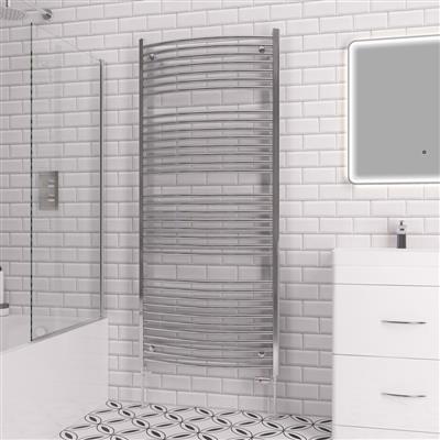 Biava Chrome Curved Multi-Towel Rail 1720 x 750mm