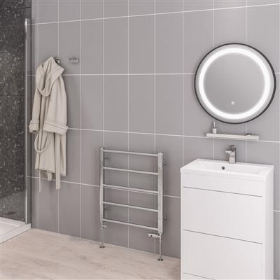 Tuscan Chrome Straight Towel Rail 650 x 600mm