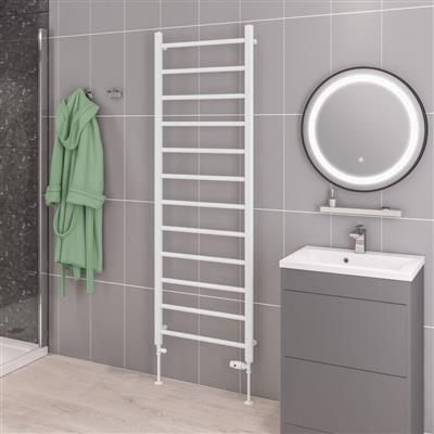 Tuscan Gloss White Straight Towel Rail 1750 x 600mm