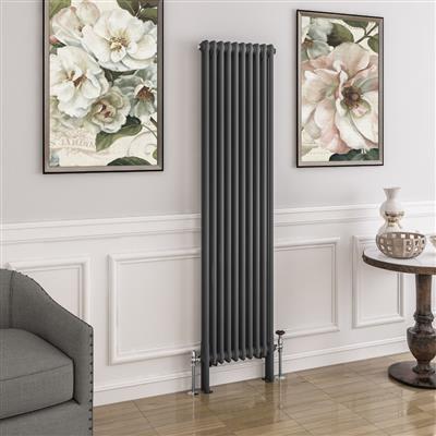 Imperia Matt Anthracite Two Column Traditional Radiator 1800 x 470mm