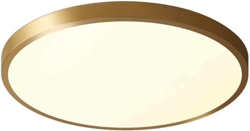 Core Bathroom Ceiling Light Round - Brushed Brass