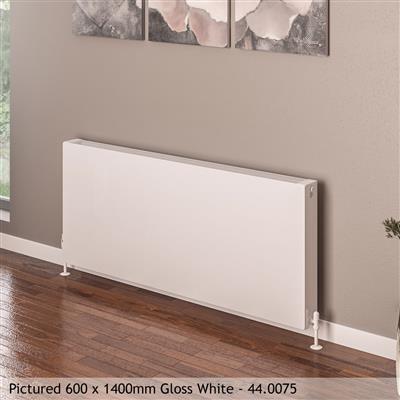 Type22 Matt White Flat Double Panel Radiator 600 x 1600mm