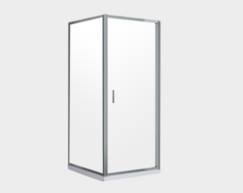 Benchmark 800mm Hinge Door with Chrome Frame & Clear Glass